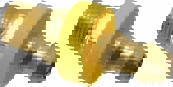 Barbed Push-On Hose Male Connector: 1/8-27 NPT, Brass, 1/4